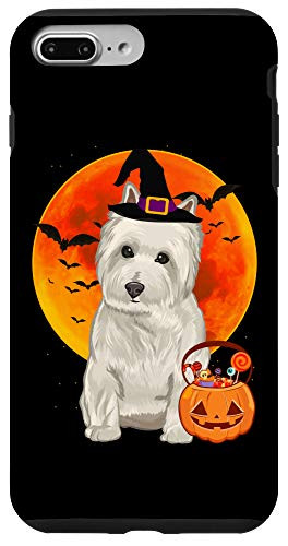 iPhone 7 Plus-8 Plus Halloween West Highland White Terrier Jack O Lantern Pumpkin Case