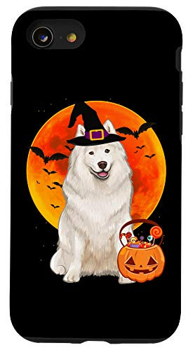 iPhone SE -2020- - 7 - 8 Dog Halloween Samoyed Jack O Lantern Pumpkin Case