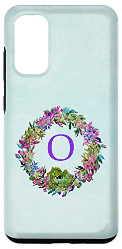 Galaxy S20 Mint Pink Cactus Phone Case Initial OFloral Cactus Green Case