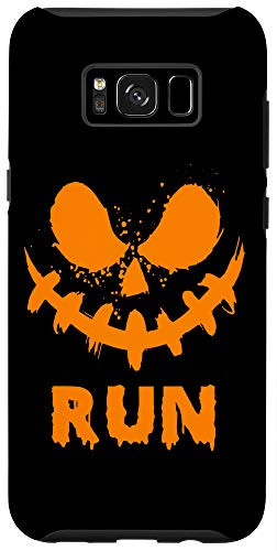 Galaxy S8 plus Jack O' Lantern Pumpkin Face Run Scary Halloween Costume Case