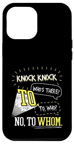 iPhone 12 Pro Max Knock Knock Who's There? - Funny Grammar Police Phone Case