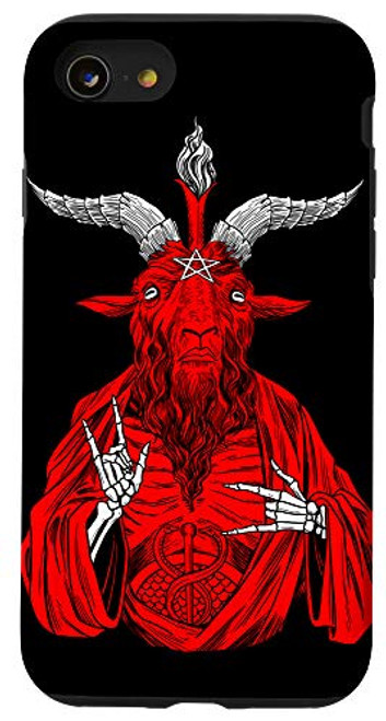 iPhone SE -2020- - 7 - 8 Blackcraft AntiChrist Goat Satan Baphomet for Atheist Case