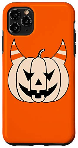 iPhone 11 Pro Max Halloween Devil Horns Jack O Lantern Pumpkin Trick or Treat Case