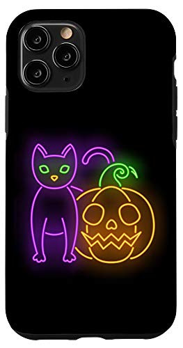 iPhone 11 Pro Halloween Spooky Black Cat  and  Jack O'Lantern Pumpkin Case
