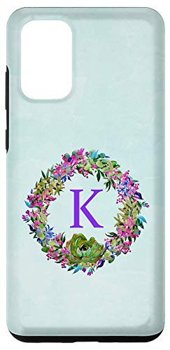Galaxy S20 plus Mint Pink Cactus Phone Case Initial KFloral Cactus Green Case