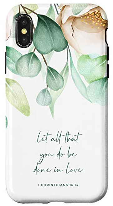 iPhone X-XS Let All That You Do Be Done In Love 1 Cor. 16-14 Bible Verse Case iPhone X-XS Let All That You Do Be Done In Love 1 Cor. 16-14 Bible Verse Case