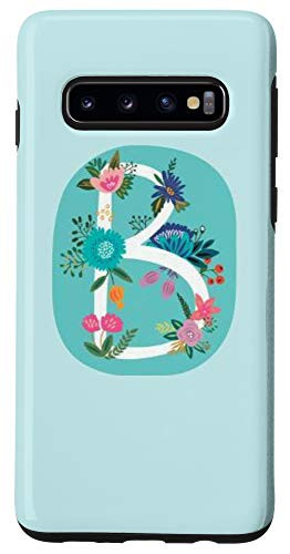 Galaxy S10 Cute Personalized Monogrammed Letters B Names Initials girl Case