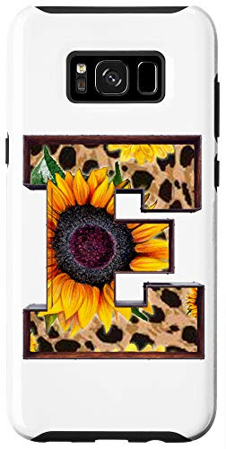 Galaxy S8 plus Letter E Leopard Cheetah Sunflower Decor Themed Decoration Case