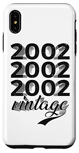 iPhone XS Max Vintage 2002 Funny 18 Years Old Boys and Girls 18th Birthday Case