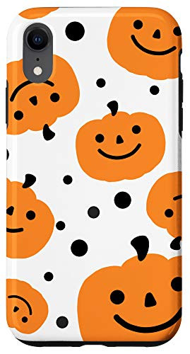 iPhone XR Cute Little Smiling Orange Pumpkin Jack-O-Lantern Graphic Case