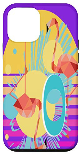 iPhone 12 mini Pink Flamingos Gradient Sunset Tropical Monogram Letter O Case