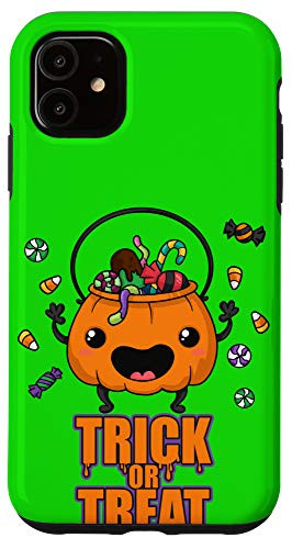 iPhone 11 Trick or Treat Kawaii Pumpkin Halloween Jack O Lantern Case