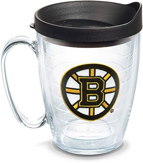 Tervis 1062502 NHL Boston Bruins Primary Logo Tumbler with Emblem and Black Lid 16oz Mug, Clear Tervis 1062502 NHL Boston Bruins Primary Logo Tumbler with Emblem and Black Lid 16oz Mug, Clear