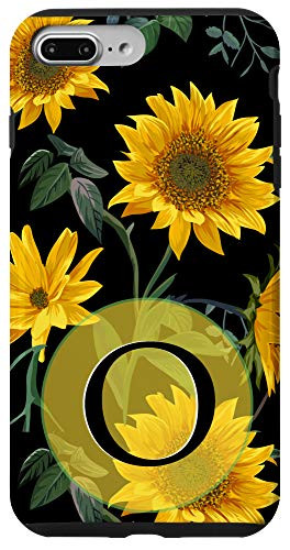 iPhone 7 Plus-8 Plus Sunflower patterns modern Yellow flowers featuring letter O Case