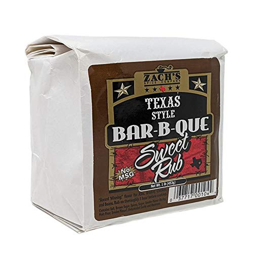 Zach's Original Style Bar-B-Que Brisket Rub - Championship Cook-off Winning Brisket Rub -Texas Style Bar-B-Que Sweet Rub -No MSG- 1 Pound-
