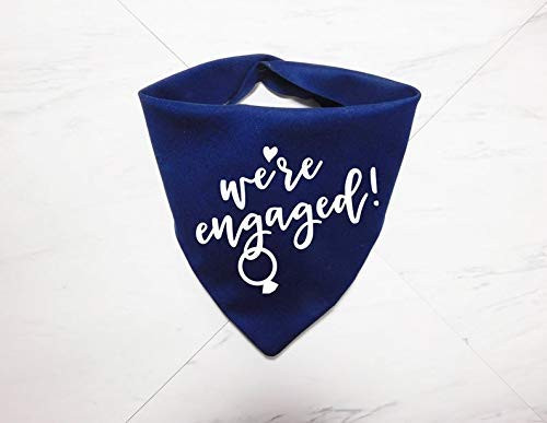 Were Engaged Engagement Announcement Dog Bandana - Whoa Dog E