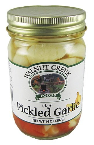 Walnut Creek Amish Country Hot Pickled Garlic 14 Oz Jar