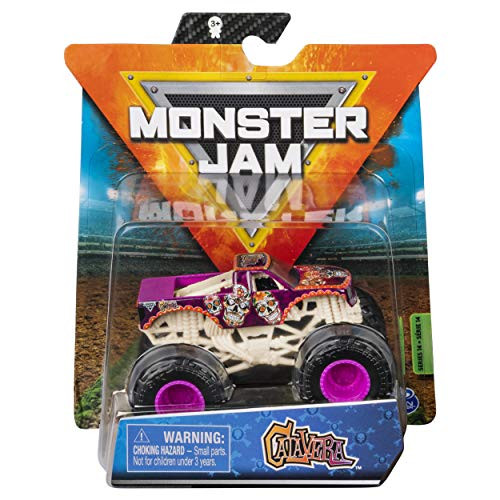 Monster Jam 2020 Spin Master 1-64 Diecast Monster Truck with Wristband- Bone Yard Trucks Calavera