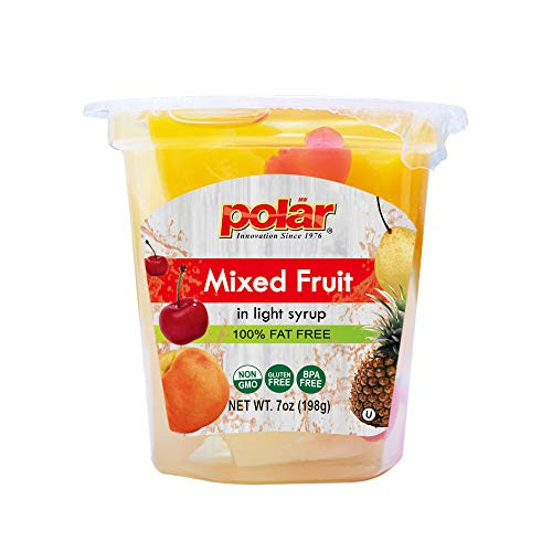 MW Polar Snack Cup Mixed Fruits in Light Syrup 7 Ounce -Pack of 12-