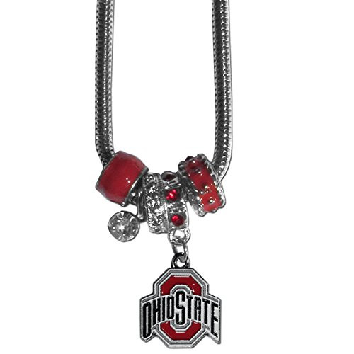 NCAA Siskiyou Sports Womens Ohio State Buckeyes Euro Bead Necklace 18 inch Team Color NCAA Siskiyou Sports Womens Ohio State Buckeyes Euro Bead Necklace 18 inch Team Color