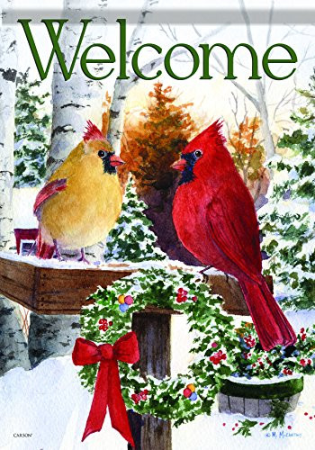 Carson Home Accents Christmas Cardinals Trends Classic Large Flag