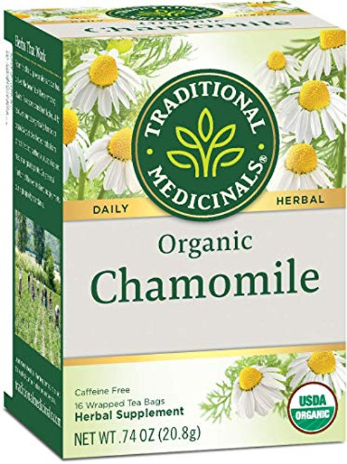 Traditional Medicinals Organic Chamomile Herbal Leaf Tea 16 Tea Bags -Pack of 3- Traditional Medicinals Organic Chamomile Herbal Leaf Tea 16 Tea Bags -Pack of 3-
