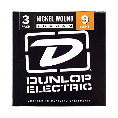 Dunlop 3PDEN0942 Nickel Wound Electric Guitar Strings Light .009.042 3 Sets-Box
