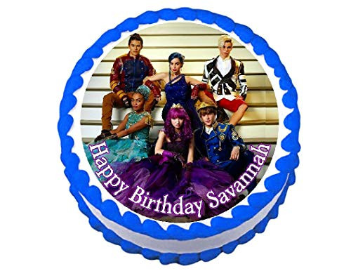 Cakes for Cures Descendants Party Decoration Round Edible Party Cake Topper Cake Image
