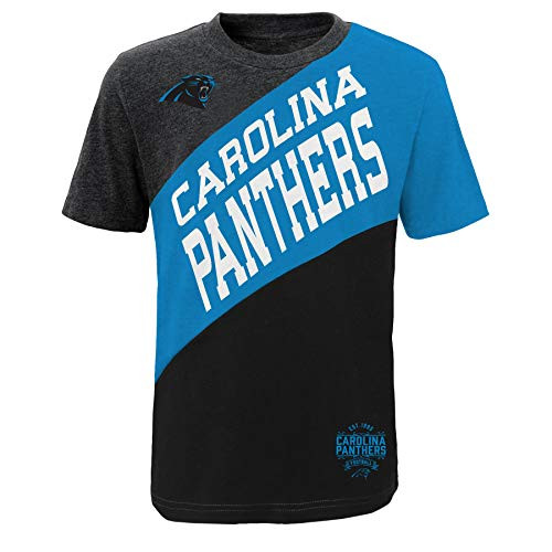 Outerstuff NFL Youth Boys -8-20- Fresh Short Sleeve Color Block Tee Carolina Panthers Large -14-16- Outerstuff NFL Youth Boys -8-20- Fresh Short Sleeve Color Block Tee Carolina Panthers Large -14-16-