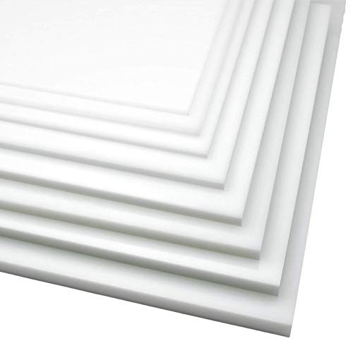 BuyPlastic Natural White HDPE Plastic Sheet 3-16" x 12" x 12" High Density Polyethylene Board