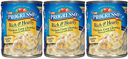 Progresso Rich  and  Hearty Soup - Chicken Corn Chowder - 18.5 oz - 3 pk