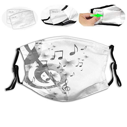 Comfortable Windproof maskMusic with G-Clef Key Instrument Monochrome Creative Rhythmic Ornate?Printed Facial decorations for adult Comfortable Windproof maskMusic with G-Clef Key Instrument Monochrome Creative Rhythmic Ornate?Printed Facial decorations for adult