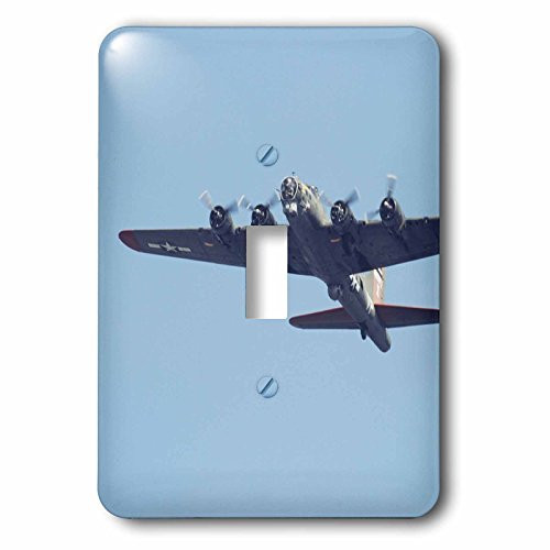3dRose lsp_97120_1 B-17 G Flying Fortress, War Plane Us50 Bfr0041 Bernard Friel Light Switch Cover