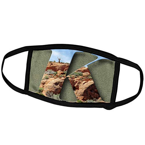 3dRose A Rocky Scene with The Letter K Cut Out on a Mossy Green Back - Face Covers -fc-280037-3- 3dRose A Rocky Scene with The Letter K Cut Out on a Mossy Green Back - Face Covers -fc-280037-3-