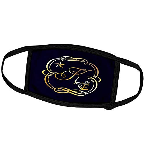 3dRose Image of Nautical Monogram Letter K with Star and Anchor- not. - Face Covers -fc-298855-3- 3dRose Image of Nautical Monogram Letter K with Star and Anchor- not. - Face Covers -fc-298855-3-