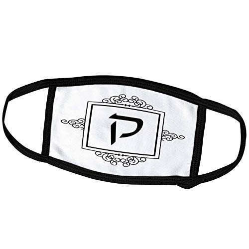 3dRose InspirationzStore Judaica - Kuf Hebrew Monogram Letter K Q or C ivrit Initial Quf qof KOF koof - Face Masks -fm-164932-2-