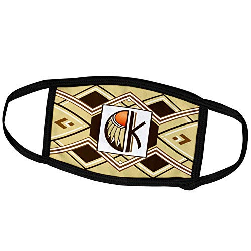 3dRose Russ Billington Monograms- Art Deco- Letter K - Letter K- Art Deco Native American Dreamcatcher Themed Monogram - Face Masks -fm-299635-2- 3dRose Russ Billington Monograms- Art Deco- Letter K - Letter K- Art Deco Native American Dreamcatcher Themed Monogram - Face Masks -fm-299635-2-