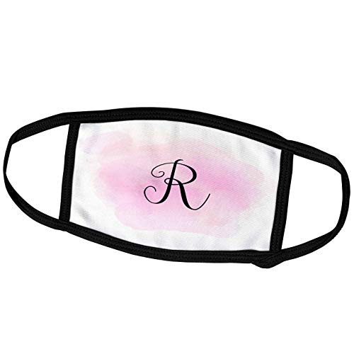 3dRose 3dRose Gabriella B - Monogram - Image of Pink Watercolor R Monogram - Face Masks -fm-305587-3- 3dRose 3dRose Gabriella B - Monogram - Image of Pink Watercolor R Monogram - Face Masks -fm-305587-3-