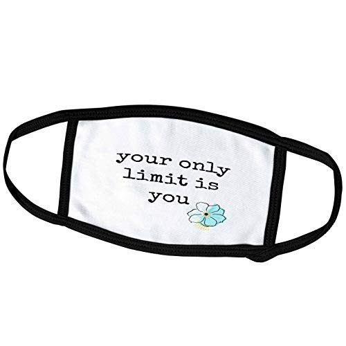 3dRose Nicole R - Quote - Image of Your Only Limit is You - Face Masks -fm-310219-2-
