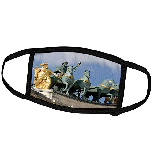 3dRose Danita Delimont - Paris - Quadriga Statue Arc de Triomphe Paris France - EU09 DFR0686 - David R. Frazier - Face Masks -fm-81518-1-