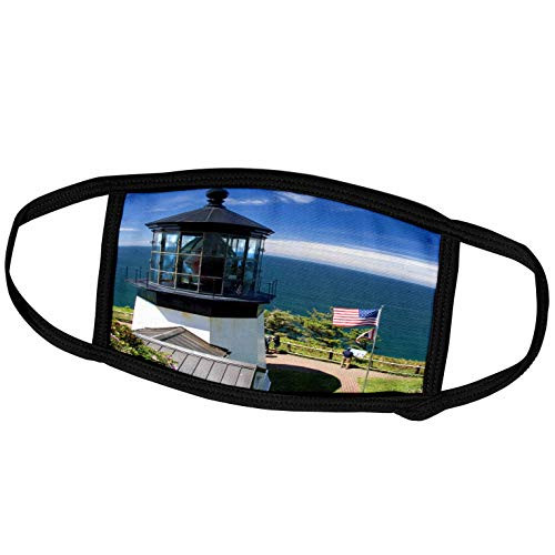 3dRose Danita Delimont - Lighthouses - Cape Meares Lighthouse on The Oregon Coast - US38 DFR0098 - David R. Frazier - Face Masks -fm-93746-1-