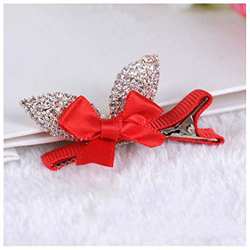Pudwy 1 pc Cute Girls Shiny Crown Rhinestone Princess Hairpins Children Rabbit Ears Barrettes Crystal Hair Clip Claw Accessories 14