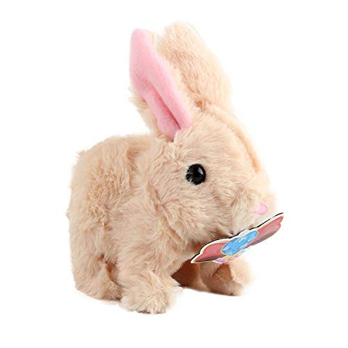Easter Children's Plush Jumping Bunny Pluh Bunny Toys Infant Child Stuffed Toys Hopping Wind Up Easter Gift -K-
