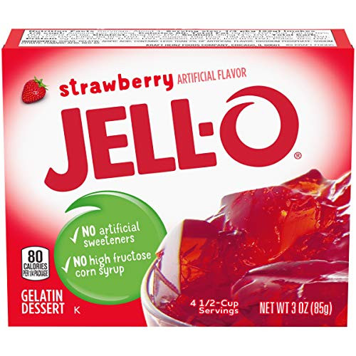Jell-O Strawberry Gelatin Mix -3 oz Boxes Pack of 24-