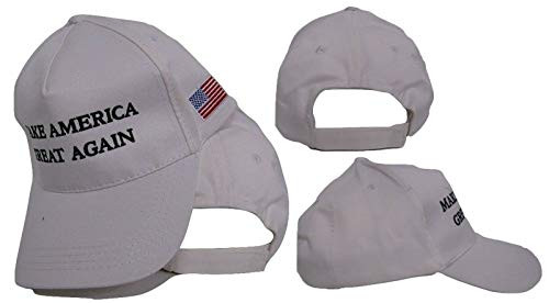 K's Novelties President Trump Make America Great White USA Black Letters Embroidered Cap Hat K's Novelties President Trump Make America Great White USA Black Letters Embroidered Cap Hat