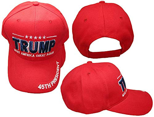 K's Novelties Trump Make America Great Again 45th President Red Embroidered Hat Cap K's Novelties Trump Make America Great Again 45th President Red Embroidered Hat Cap