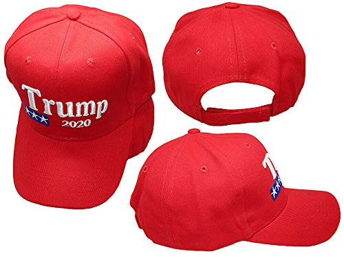 K's Novelties Trump 2020 with 3 Stars Red Embroidered Baseball Hat Cap