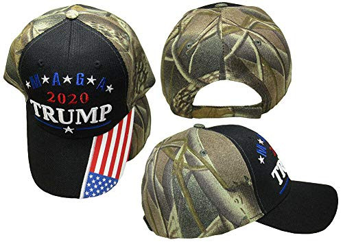 K's Novelties MAGA 2020 Trump Black Camouflage USA Bill 100 percent Acrylic Embroidered Hat Cap