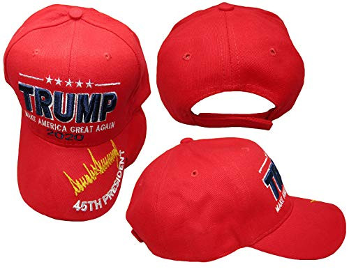 K's Novelties Trump Make America Great Again 2020 Signature 45th President Red Hat Cap K's Novelties Trump Make America Great Again 2020 Signature 45th President Red Hat Cap