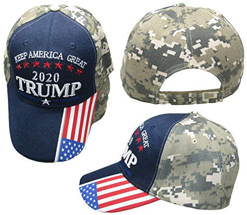K's Novelties Keep America Great 2020 Trump USA Bill ACU Camouflage Navy Blue Embroidered Cap K's Novelties Keep America Great 2020 Trump USA Bill ACU Camouflage Navy Blue Embroidered Cap